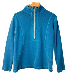 Tommy Bahama Brushed Cotton Half Zip Men’s L Vibrant Blue.